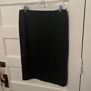 NWT Tommy Hilfiger Women's Pinstriped Pencil Skirt - Charcoal/Ivory Sz 8